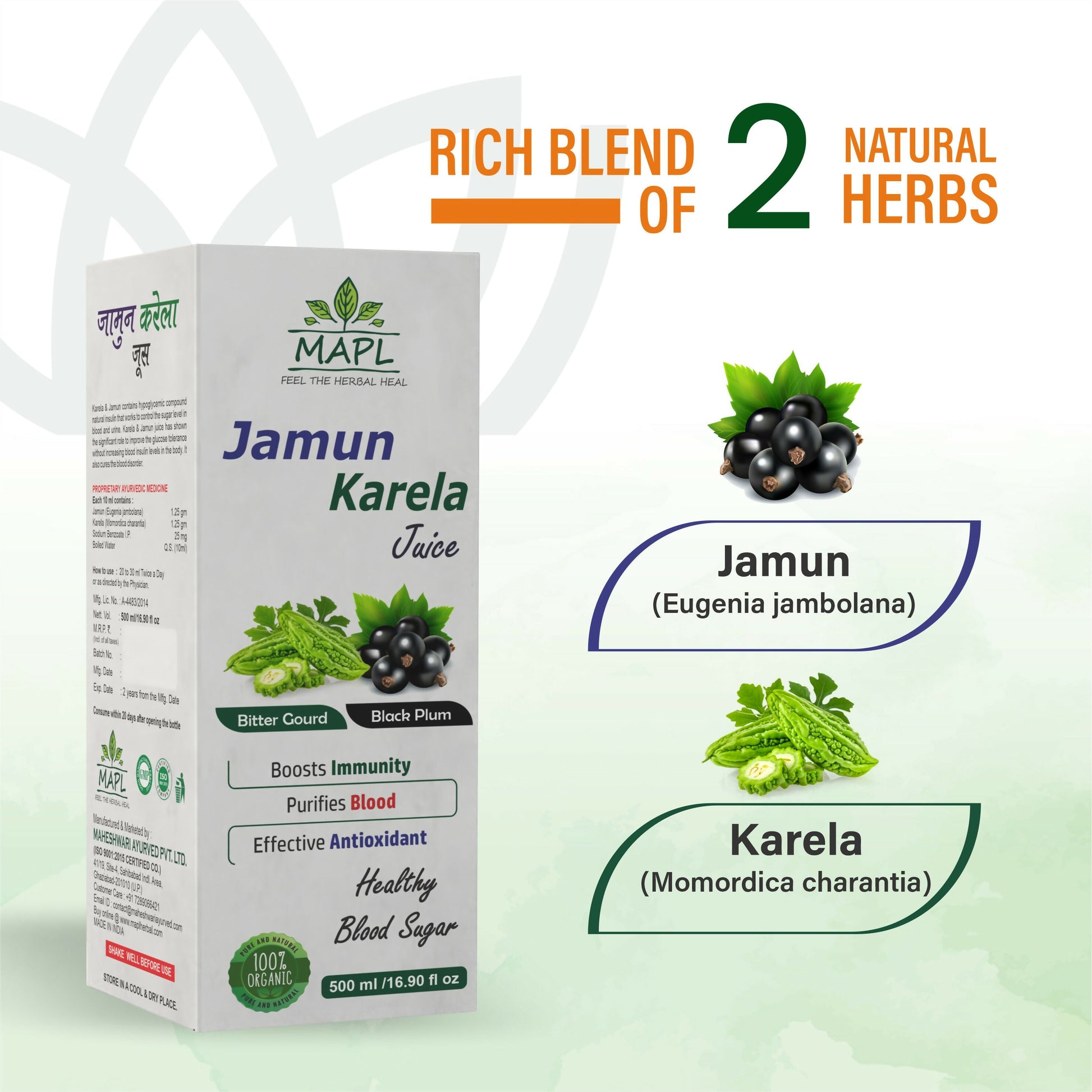 MAPL Jamun Karela Juice | Swadesiicart