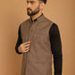 Even Apparels Pure Wool Nehru Jacket - Beige | Swadesiicart