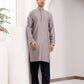 Grey Viscose Designer Chikankari Embroidery Work Men's Kurta - Mahotsav | Swadesiicart