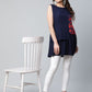 Ahalyaa Women Navy Blue Rayon Printed Tunic | Swadesiicart