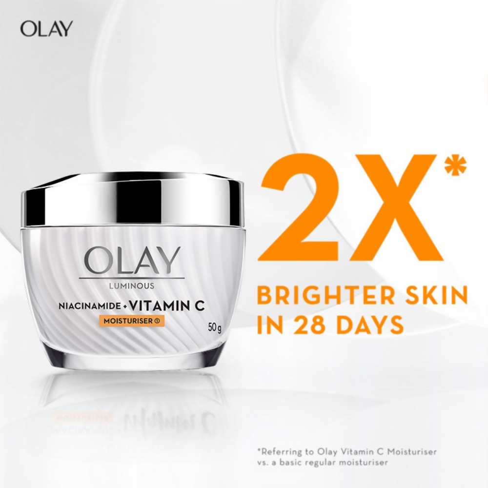 Olay Vitamin C Kit For 2x Glow - Cream With Free Cleanser - Swadesiicart