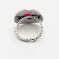 NVR Women's Pink Silver-Toned German Silver Adjustable Finger Ring | Swadesiicart