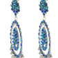 Mominos Fashion Johar Kamal Women's Blue Kundan Circles Earrings - Swadesiicart
