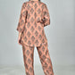 Morchari Digital Print Semi Muslin Co-Ord Set Top & Trouser-Multicolor - Swadesiicart