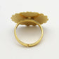 NVR Women Gold-Polished Circular Adjustable Finger Ring | Swadesiicart