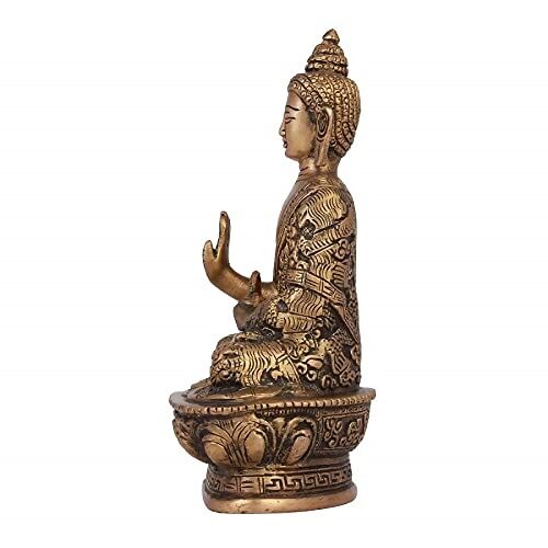 Artvarko Brass Buddha Idol - Swadesiicart