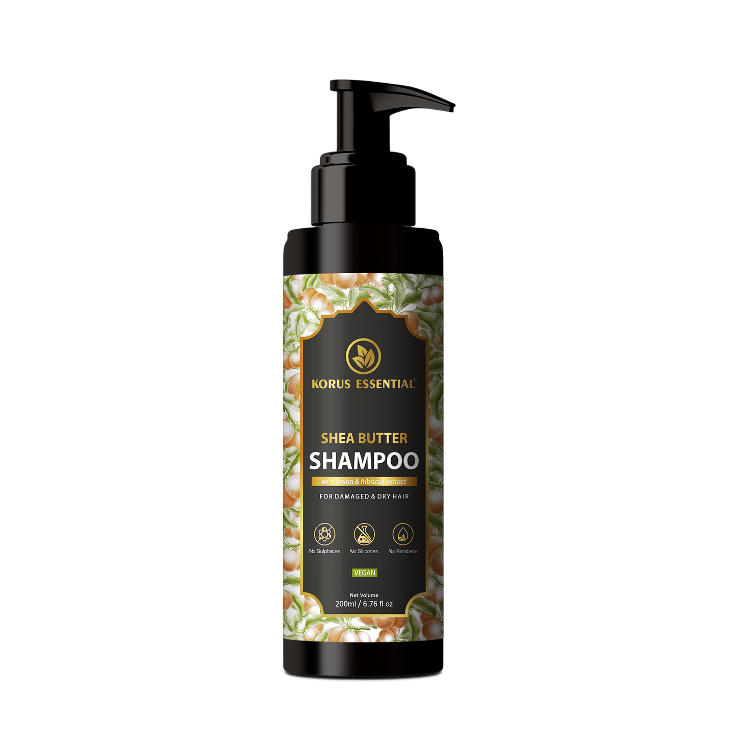 Korus Essential Shea Butter Shampoo With Onion & Hibiscus Extract - Just Jaivik