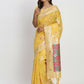 Shree Shyam Fashion Linen Cotton Yellow Saree