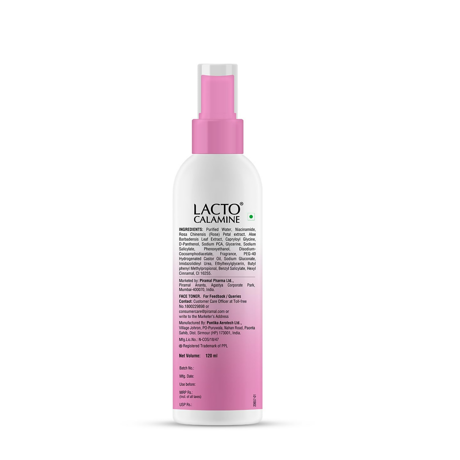 Lacto Calamine Rose Water Toner - Swadesiicart
