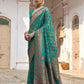 Vishnu Weaves Women's Rama Silk Woven Saree with Blouse - Swadesiicart
