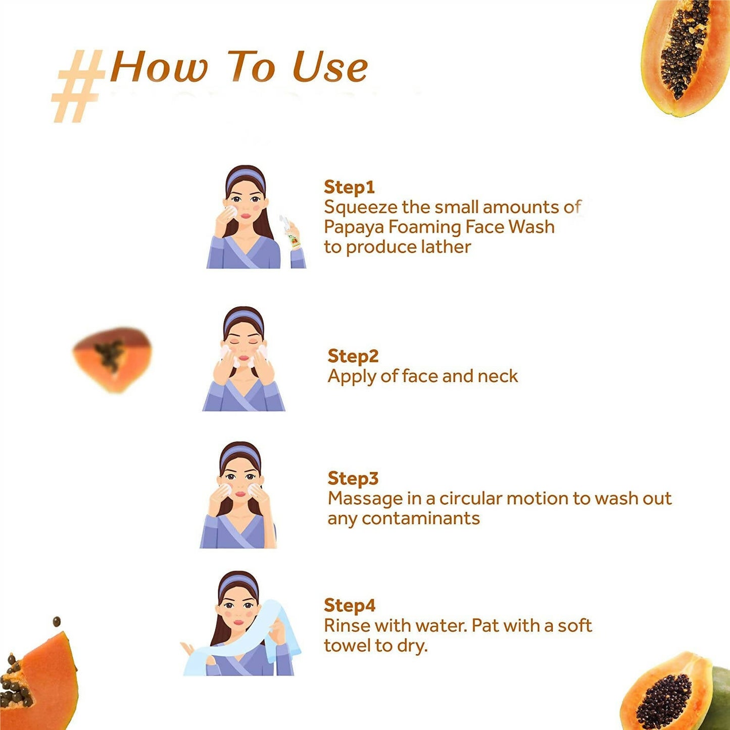 Herbal Canada Honey Papaya Foaming Face Wash | Swadesiicart