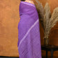 Very Much Indian Pure Cotton Handblock Printed Saree With Natural Dyes - Purple | Swadesiicart