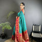 Joban Fashion Sea Green Banarasi Soft Silk Woven Butti Saree | Swadesiicart