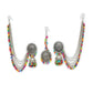 Mominos Fashion Johar Kamal Bahubali Multi Beads Earrings With Tikka - Swadesiicart