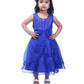 Asmaani Baby Girl's Blue Color Satin Knee Length Frock (AS-DRESS-22143)