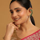 Nuyug 22K Gold Plated Faux Emerald Studded Contemporary Ear Cuff Earrings | Swadesiicart