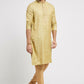 Ethnic India Green Men's Kurta Woven Design Polyester | Swadesiicart