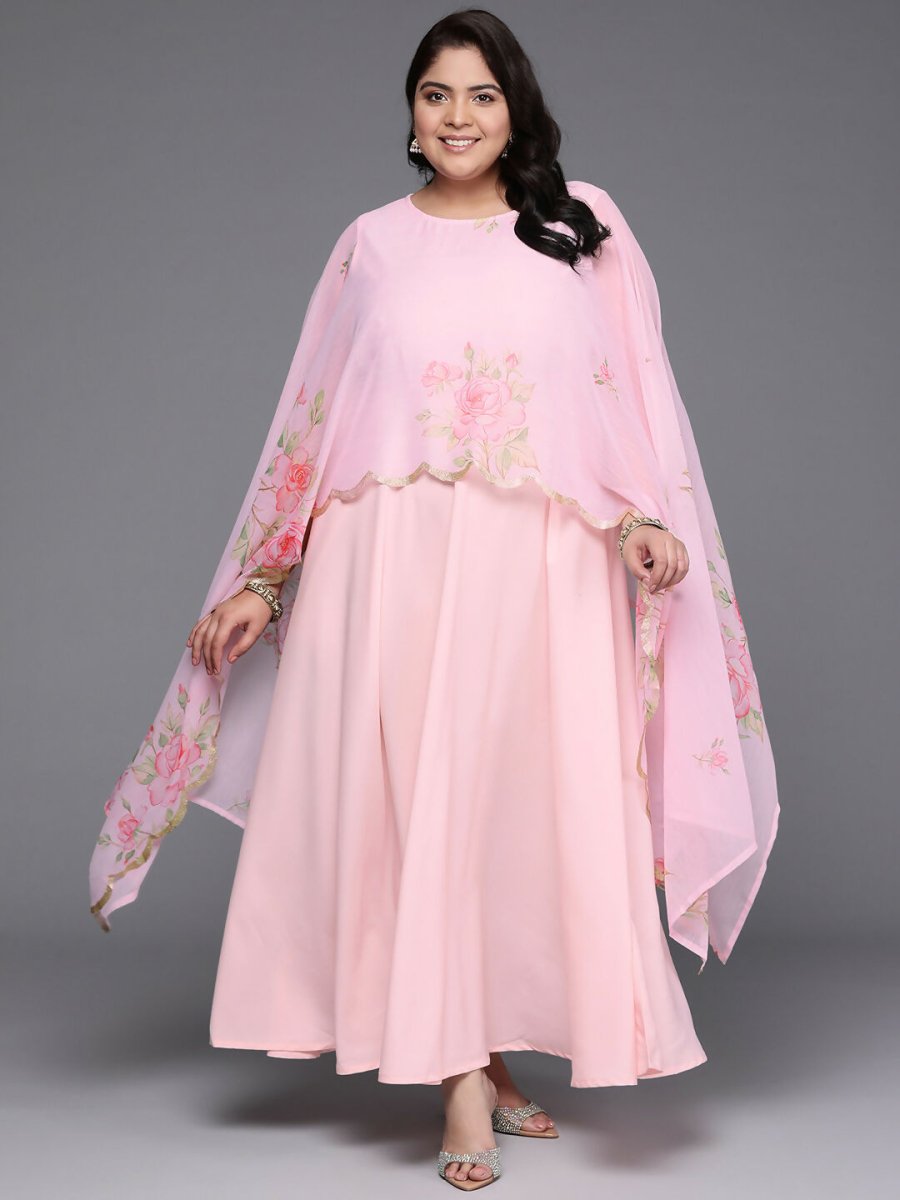 Ahalyaa Women's Traditional wear Ethnic Dress - Pink | Swadesiicart