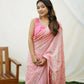 Vamsee Jasmin Peach Uae Georgette Saree - Swadesiicart