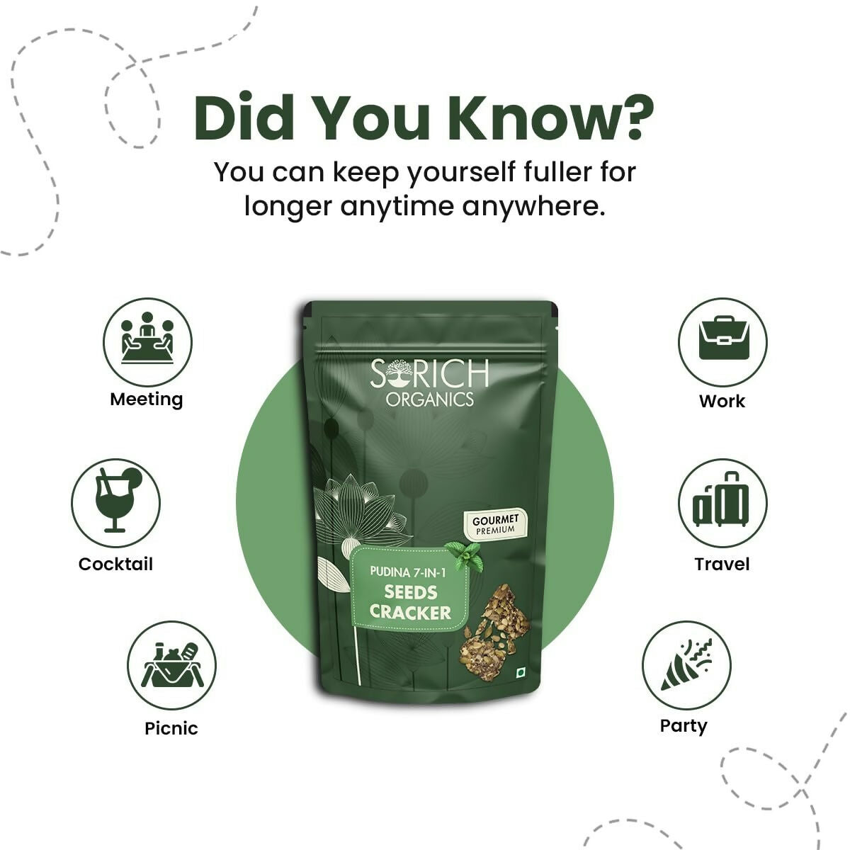 Sorich Organics Pudina 7-in-1 Seeds Cracker - Swadesiicart