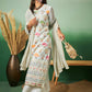 Light Blue Georgette Handwork Unstitched Dress Material - Hanika | Swadesiicart