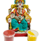 Eco-Friendly Ganesh Idol Small (Non-Toxic Colors) With Kumkum & Akshat | Swadesiicart