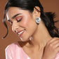 Diamond & Semi Precious Stone Oversized Studs- Ruby Raang | Swadesiicart