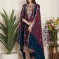 Jyoti Fashion Women's Magenta Chinon Chiffon Embroidered Designer Straight Suit Set | Swadesiicart