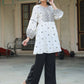 Juniper Women's White Rayon Staple Printed Straight Clothing Set | Swadesiicart