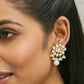 Nuyug 22K Gold-Plated Elegant MOP Studded Ethnic Pearl Drop Stud Earrings | Swadesiicart