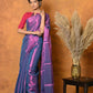 Very Much Indian Fusion Cotton Tissue Shimmer Saree - Dual Tone Purple | Swadesiicart
