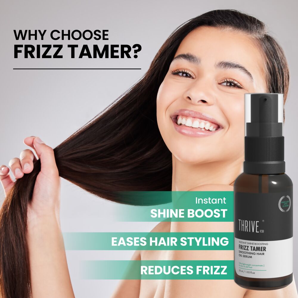 ThriveCo Frizz Tamer Smoothening Hair Oil Serum | Swadesiicart