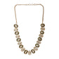 Double Mufli (peanut) Meenakari and Diamond Neckpiece (Gold) - Ruby Raang | Swadesiicart