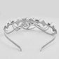 VOJ Silver Plated Peacock Printed Hairband With Mang Tikka | Swadesiicart