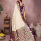 Aastha Fashion Cream Silk Sarees Weaving Saree