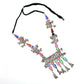 Mominos Fashion Johar Kamal Oxidised Silver-Plated Meenakari Multi Long Necklace Set For Women - Swadesiicart