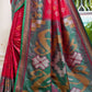 Shree Shyam Fashion Pochampalli Silk Red Saree