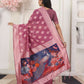 Shree Shyam Fashion Linen Cotton Pink Saree