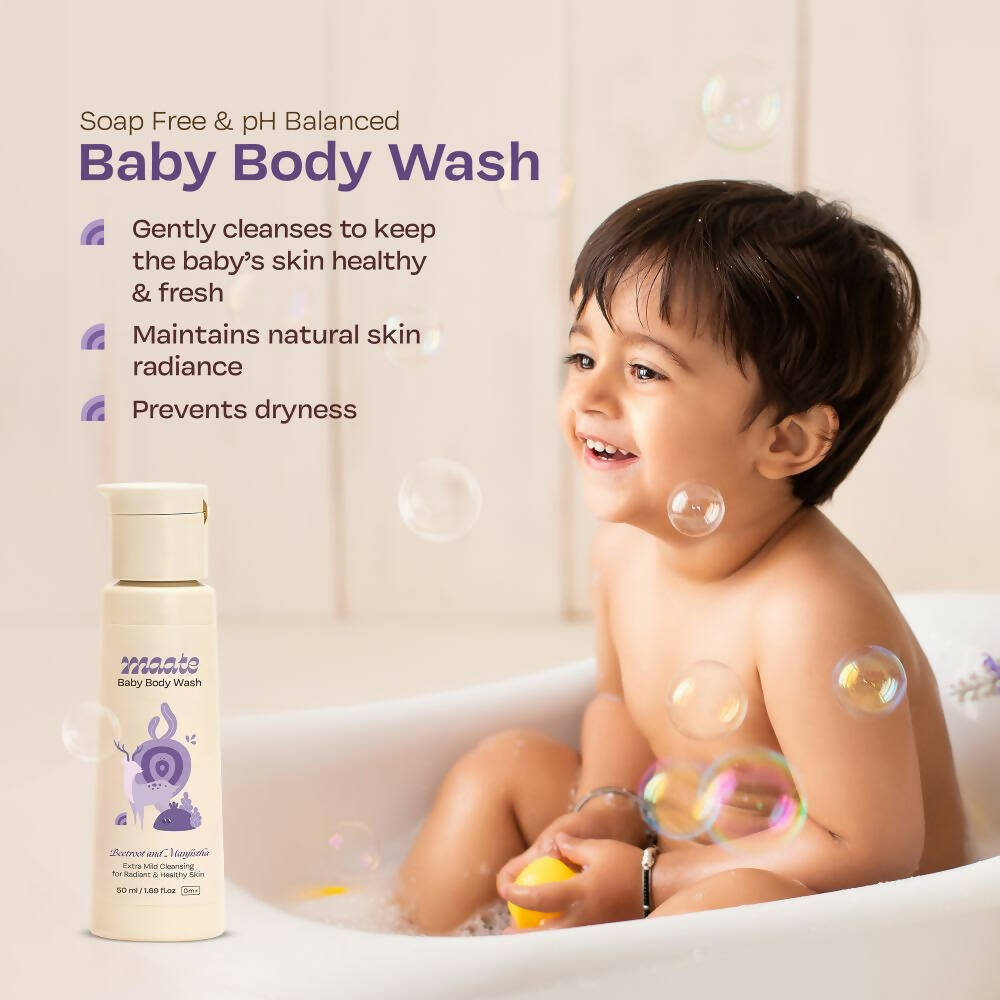 Maate Baby Daily Cleansing Combo - Baby Body Wash & Baby Shampoo - Swadesiicart