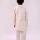 Lil Drama Mishti White Kurta Pyjama and Jacket For Boys | Swadesiicart