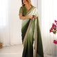 Exclusive Collection Pista Green Party Wear Chinon Salk Saree - Swadesiicart