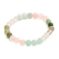 Green Avanturine, Clear Quarts, Amethyst Multicoloued Pastel Shade Crystal Bracelet - Ruby Raang | Swadesiicart