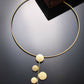 NVR Women Gold-Polished Circular Choker Necklace | Swadesiicart