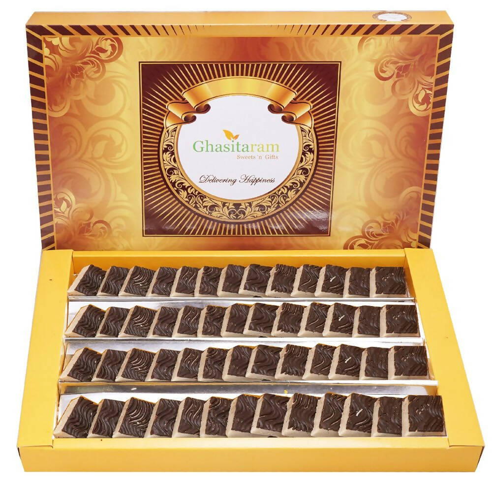 Ghasitaram Chocolate Coated Kaju Katli Sweets | Swadesiicart