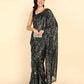Dishitha Creation Indian Women's Designer Georgette Sequence Saree - Black | Swadesiicart