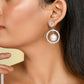 VOJ Women Sliver-Plated Pearl Stainless Steel Circular Studs Earrings - Swadesiicart