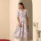 Pomcha Jaipur White Gul Jamini Anarkali Set | Swadesiicart