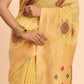 Shree Shyam Fashion Linen Cotton Yellow Saree