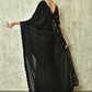 Black Silk Plain Saree with Blouse Piece - Purvi