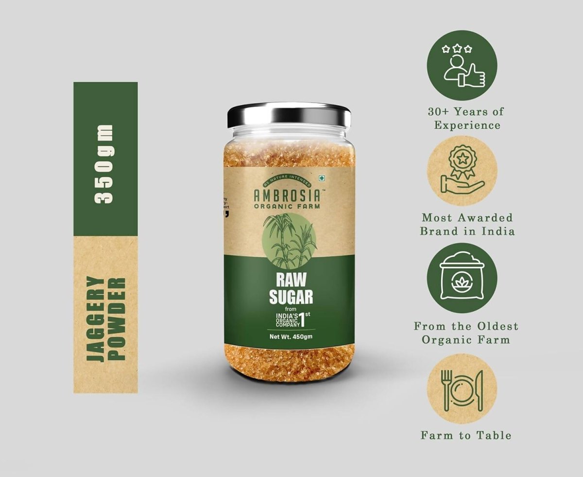 Ambrosia Organic Farm Raw Sugar | Swadesiicart